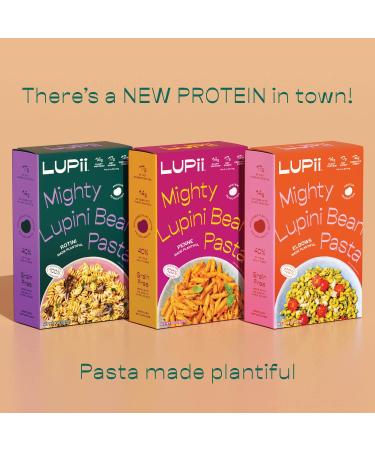 Lupii Lupini Bean Pasta Variety Pack - High Fiber, High Protein, Low Carb, Low Calorie Noodles - Vegan, Gluten-Free, Keto-Friendly - Elbows, Rotini & Penne Pasta - 8oz x 3 Pack - Buy Online on GoSupps.com