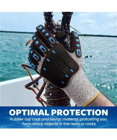 Medium Cut-Resistant Diving Gloves for Lobster, Crab, Sea Urchin, Shells - Puncture-Resistant - Buy Online on GoSupps.com