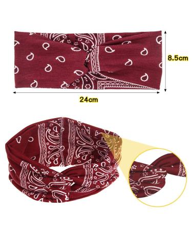 Buy 6 Pieces Paisley Headbands for Women - Elastic Cotton Wide Hair Bands & Yoga Turbans for Sports Running & Yoga - Buy Online on GoSupps.com
