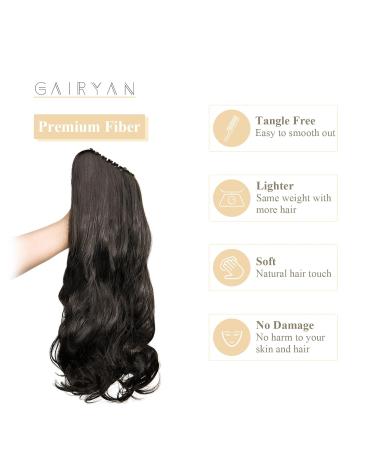 50cm Dark Brown Curly Claw Clip Ponytail Extensions | Wavy Hair Braid | Synthetic Hair for Women - Buy Online on GoSupps.com