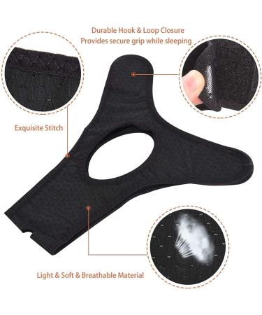 Qisong Anti Snore Chin Strap for CPAP Users - Stop Snoring Aids - Black - Buy Online on GoSupps.com