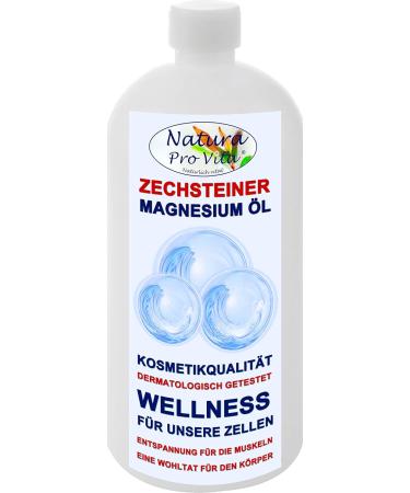 Zechsteiner Magnesium Oil 1L - Dermatologically Tested Natural & Pure for Muscle Relaxation Fatigue Relief & Wellness - Ideal for Magnesium Deficiency - Buy Online on GoSupps.com