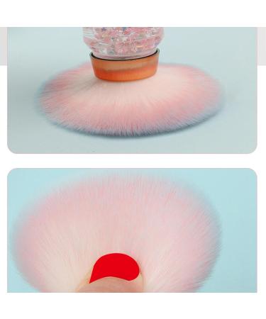 Nail Brush | Soft Blush Loose Powder Brush | Face Powder Brush Large Makeup Tool Powder Brush for Shadow and Highlight Pink - Buy Online on GoSupps.com