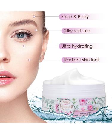 Victoria Beauty Rose Oil Skin Cream - Moisturizing Body & Facial Cream for Dry Skin - Family Size 200ml - Intensive Hydration - Buy Online on GoSupps.com