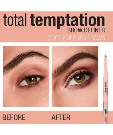 Maybelline Total Temptation Eyebrow Definer Pencil - Medium Brown (2 Count) | Enhancing Eyebrow Pencils - Buy Online on GoSupps.com