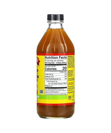 Bragg Organic Apple Cider Vinegar with Citrus & Ginger - 16 fl oz (473 ml) | Raw & Unfiltered - Buy Online on GoSupps.com