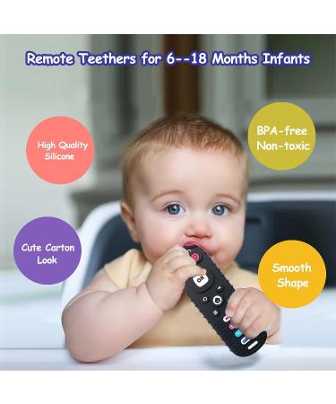 YAPROMO Cartoon Remote Teether Toy | Silicone Chew for Babies 3-18 Months | BPA-Free Pink Pig Teething Toy - Buy Online on GoSupps.com