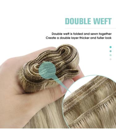 Youngsee Real Hair Extensions - 55cm Brown & Blonde Remy Weft 100g Long Weave - Premium Quality Hair Treats - Buy Online on GoSupps.com