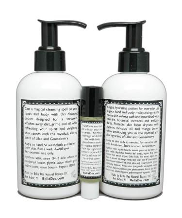 Lilac & Gooseberry Gift Set | Perfume Lotion Body Wash and Soy Candle | Full Size Items in Pretty Box with Bow and Card | Yennefer Scent of a Sorceress by Bella Des Natural Beauty - Buy Online on GoSupps.com