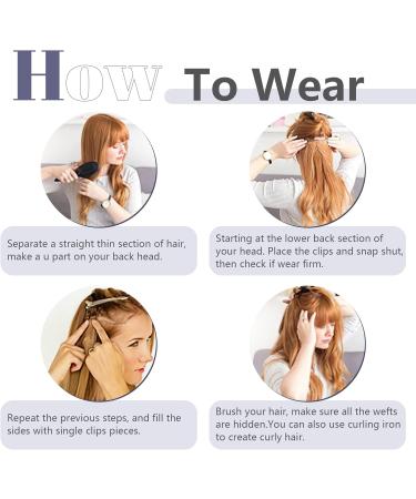 Clip-in real hair extensions 8-piece set Remy soft hair dark brown #2 12 inches (30 cm) 55 g - Buy Online on GoSupps.com