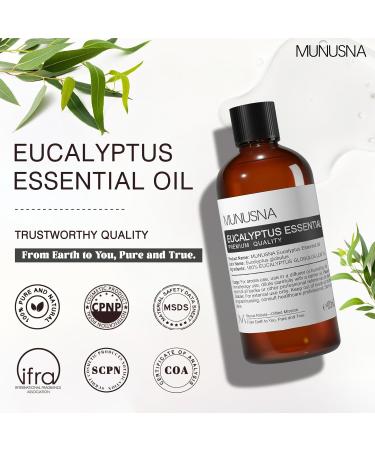 MUNUSNA Lavender Essential Oil and Eucalyptus Essential Oil Premium Grade Pure & Natural Essential Oils for Hair Body Skin Aromatherapy Diffuser Meditation Massage Home Candle Soap Bath Bomb - Buy Online on GoSupps.com