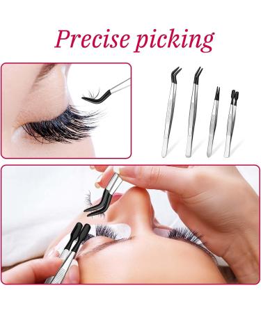 COMNICO Tweezers with Rubber Tip 4-Piece Stainless Steel Tweezers Set with Straight Flat Tip and Soft Tweezers Set Precision Tools for Crafts Jewellery Making Coin Stamp - Buy Online on GoSupps.com