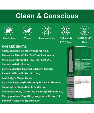 3 Pack Hyaluronic Acid Serum with Tea Tree & Centella Asiatica | Revitalize & Balance Skin | 1 fl. oz Each - International Shipping Available - Buy Online on GoSupps.com