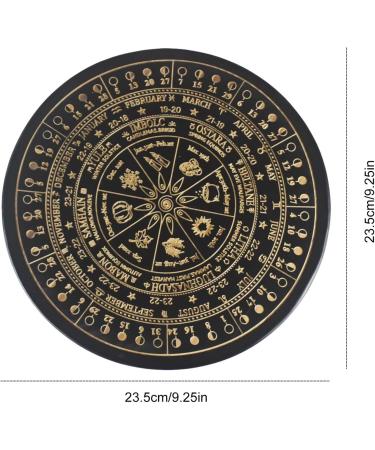 Pendulum Board - Handcrafted Holzwahrsagerei Round Dowsing Board | Metaphysical Witch Star Gift | Unique Carved Wooden Divination Tool - Buy Online on GoSupps.com