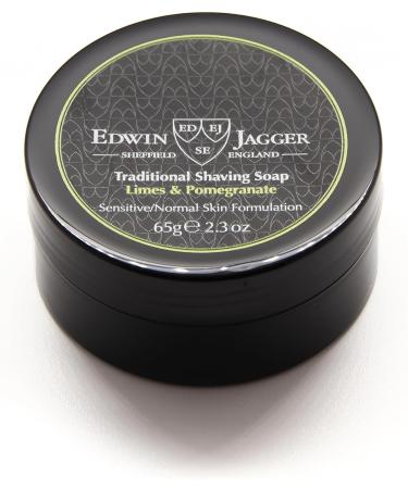 Edwin Jagger SSLPT Limes & Pomegranate Natural Shaving Soap 65g - Travel Size - Buy Online on GoSupps.com