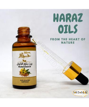 Harraz Mustard Oil with Dropper Cold Pressed Raw Essential Oils Pure Natural Undiluted for Hair Skin Care and Food Kitchen Premium Egyptian Halal ( 1 Pack 1.01 oz / 30 ml )  - Buy Online on GoSupps.com