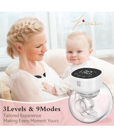 Portable Electric Double Milk Pump - Ultra Silent 9 Levels & 3 Modes with LED Display - Free Hands 19mm & 21mm Flanges (White 2PCS) - International Shipping Available - Buy Online on GoSupps.com