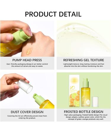 Green Tangerine Vitamin C Serum - Dark Spot Remover for Face - Face Serum for Women & Men - Brightening Moisturizing Facial Serum - Anti-wrinkle Anti-aging Antioxidant Serum 50ml - Buy Online on GoSupps.com