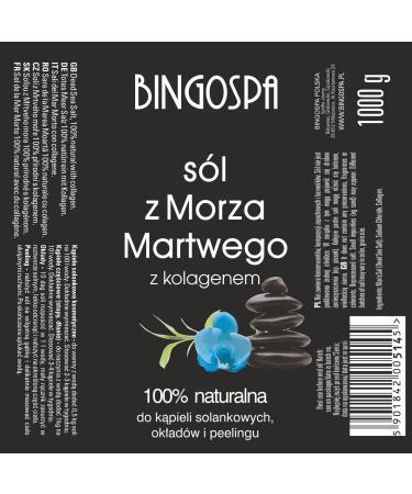 Buy Anti-Aging Dead Sea Swimming Salt with Collagen - 1000g for Skin Issues Psoriasis Acne & Muscle Pain | BingoSpa - Buy Online on GoSupps.com