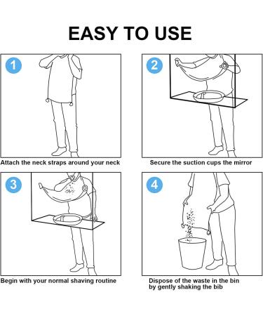 Beard Bib Beard Apron for Men Shaving Waterproof and Non-Stick Beard Trimming Cape for Mess Static Beard Hair Catcher with 4 Suction Cups Best Gift for Man/husband/boyfriend(White) - Buy Online on GoSupps.com