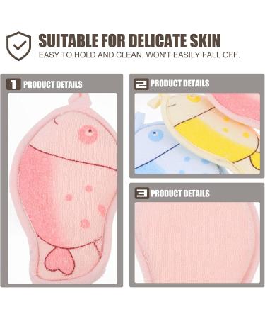 Minkissy 3pcs Baby Bath Sponges - Fish Shape Infant Body Sponge & Luffa Shower Towel for Toddlers & Newborns | Soft & Safe Bathing Essentials - Buy Online on GoSupps.com
