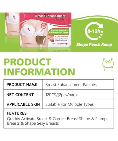 Patchs raffermissants pour les seins - Enhancer de poitrine cache-poitrine Enhancement Patch - Rehausseur de poitrine couverture d'am lioration de la poitrine - 12 pi ces de couverture de poitrine d - Buy Online on GoSupps.com