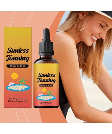 Zegaqae Sunless Tanning Drops To Drink 60 ml tanning drops moisturizing tanning oil for body and face longlasting nutritious tanning drops for the body - Buy Online on GoSupps.com