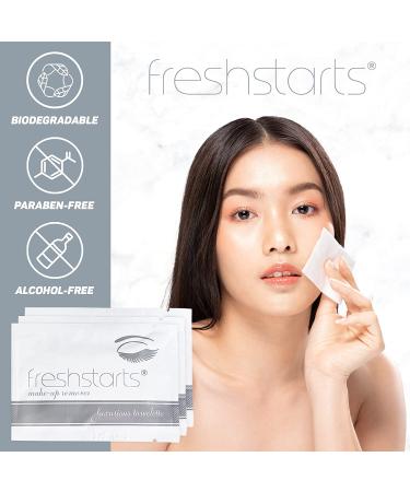 Freshstarts Individually Wrapped Makeup Remover Pads - Travel Essentials for Women, 100 Pack - Buy Online on GoSupps.com