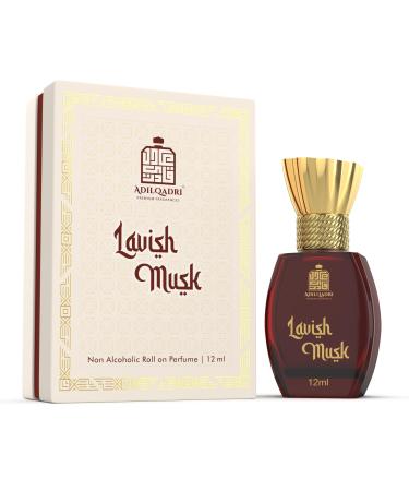 Adilqadri Lavish Musk Luxury 100% Alcohol Free Long Lasting Pure Musky and Unique Fragrance Attar Perfume for Men and Women Long Lasting Fragrance Natural Distiled (12 Ml/0.4 Fl Oz)