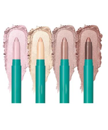 Buy Waterproof Rose Gold Shimmer Eyeshadow Stick - Long Lasting Creamy Glitter Highlighter for Stunning Eye Makeup - Buy Online on GoSupps.com