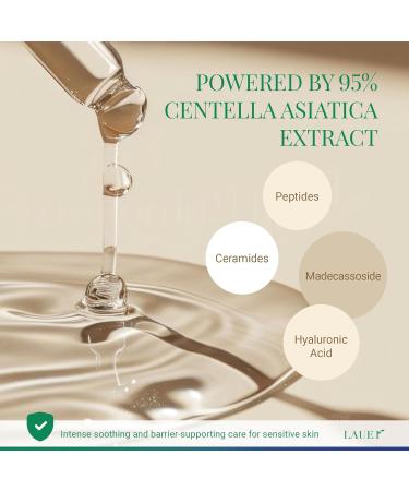 Centella Asiatica Ampoule Serum 95% Madagascar Extract Redness Relief & Barrier Repair with Peptides Ceramides & Madecassoside Soothing Hydrating Serum for Sensitive Irritated Skin 1 fl oz - Buy Online on GoSupps.com