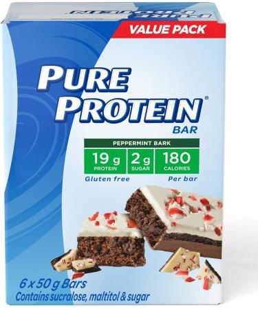 Pure Protein Bars Gluten Free Snack Bars Chocolate Salted Caramel 50 gram 6 Count Multi-colored & Bars Gluten Free Snack Bar Peppermint Bark 50 gram 6 Count - Buy Online on GoSupps.com