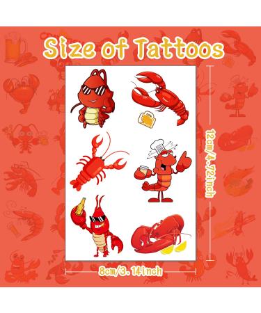 Crawfish Party Favor 24Sheets(144PCS) Crawfish Temporary Tattoosfor Crawfish Boil Party Supplies Lobster Party Decorations  Summer Picnic  Baby Shower Supplies Decorations - Buy Online on GoSupps.com
