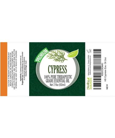 Buy Healing Solutions Cypress Essential Oil - 60ml (2oz) | Premium Quality Aromatherapy Oil for Relaxation & Wellness - Ships Internationally - Buy Online on GoSupps.com