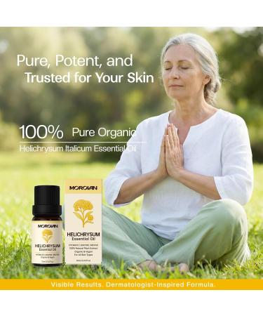 Morovan Helichrysum Essential Oil: 100% Pure & Organic Helichrysum Oil for Aromatherapy, Skin Rejuvenation, and Stress Relief | for Both Men & Women | 0.34 oz - Buy Online on GoSupps.com