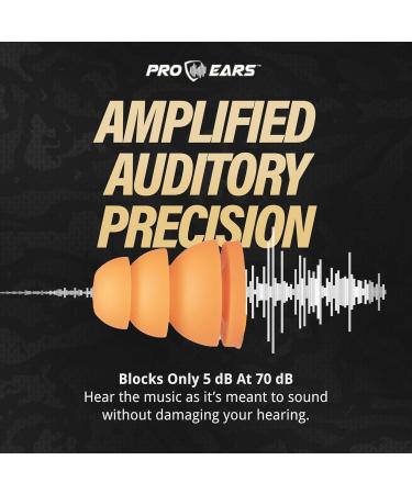 Pro Ears Audiomorphic Earplugs - Shooting & Concert Noise Canceling Ear Protection with Carrying Case (Large Orange) - International Shipping Available - Buy Online on GoSupps.com