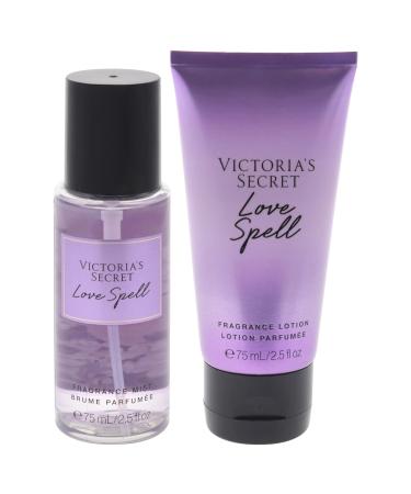 Victorias Secret Love Spell Set for Women - 2 Pc Mini Gift Set 2.5oz Fragrance Mist 2.5oz Fragrance Lotion - Buy Online on GoSupps.com