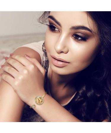 Flongo Aromatherapy Diffuser Bracelet for Women - Elegant Aroma Locket with Gold Christmas Tree Design - Essential Oil Jewelry Gift - Buy Online on GoSupps.com