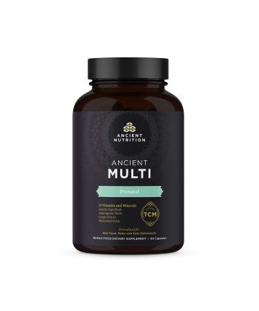 Prenatal Vitamins by Ancient Nutrition, Multivitamin for Women with Vitamin C, Vitamin B12 and Folate, Supports Pregnancy and Fertility Health, Paleo and Keto Friendly, 90 Capsules