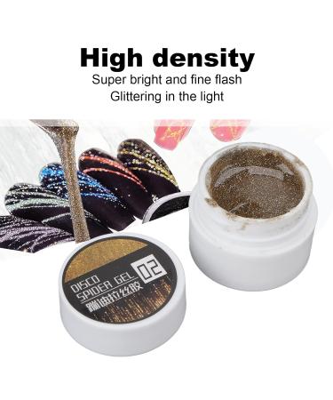 Glitter Nail Spinner Angels - Set of 3 Durable & Elastic DIY Art for Beginners - Shiny Finish 8g Gold - Buy Online on GoSupps.com