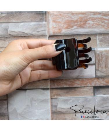 Parcelona French Square Tortoise Cellulose Acetate Hair Claw Clip - 1 3/4 inch - Buy Online on GoSupps.com
