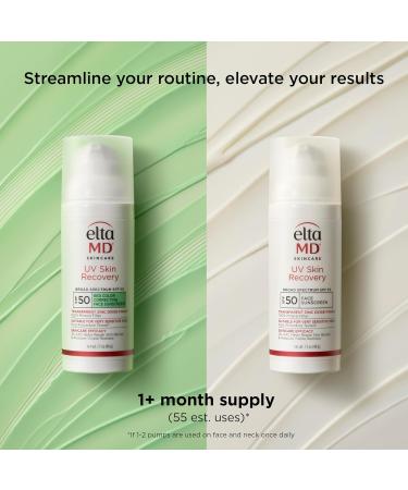 EltaMD UV Skin Recovery Face Sunscreen with Zinc Oxide All Mineral Safe for Sensitive Skin SPF 50 Green Tinted - Buy Online on GoSupps.com
