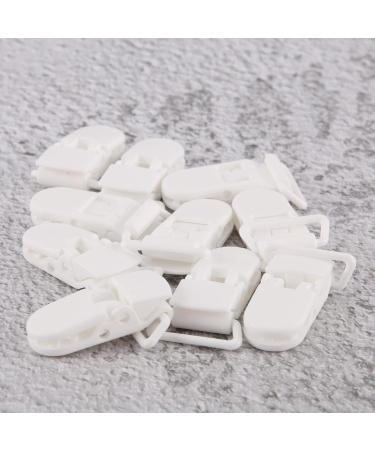 Peukerty 10Pcs Baby T-Shape Plastic Pacifier Clips - White Soother Dummy Holders for Kids - International Shipping Available - Buy Online on GoSupps.com