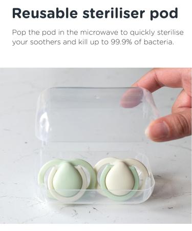 Tommee Tippee Newborn Soothers 0-2 months | Matte Texture | Reusable & Steriliser Pod | 6 units - Buy Online on GoSupps.com