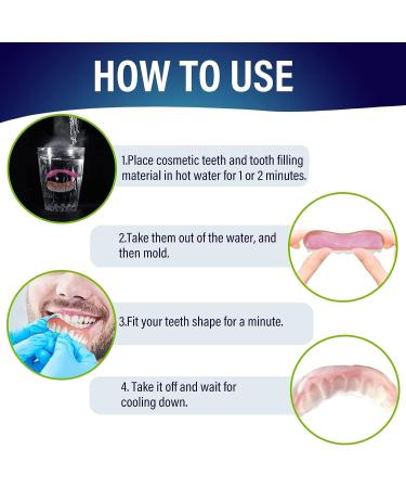 2 Pcs Cosmetic Teeth for Upper and Lower Jaw - Protect Your Teeth and Regain a Confident Smile - Buy Online on GoSupps.com