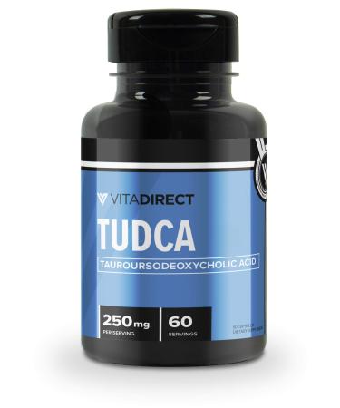 VitaDirect Premium TUDCA (Tauroursodeoxycholic Acid) 250mg, 60 Gelatin Capsules