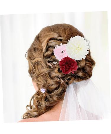 DOITOOL 1 Set Japanese-style hair clip plant hair stick set preserved flower artificial flower purple the flowers french barrette hair clips bridal hair clip polyester iron - Buy Online on GoSupps.com