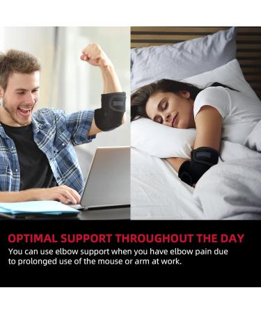 Adjustable Tennis Elbow Support Brace with Metal Spring Splints - Small Size - Buy Online on GoSupps.com