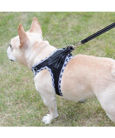 Doramio Reflective Dog Harness for Small Dogs & Cats - Breathable Step-In Design with Leash (Black XS) - Safe & Comfortable Pet Gear - Buy Online on GoSupps.com