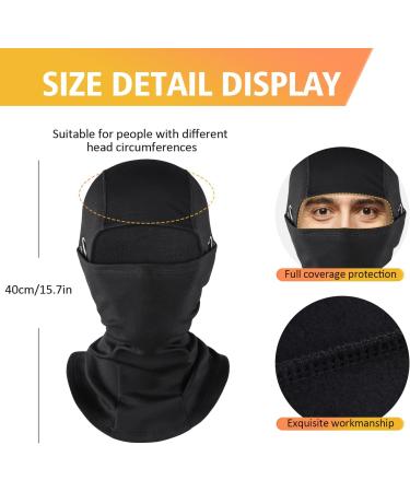 Buy Hegcoiie Winter Sturm Hood Windproof Thermo Balaclava Face Mask for Men & Women | Ski Cycling Outdoor Sports | Black - Buy Online on GoSupps.com